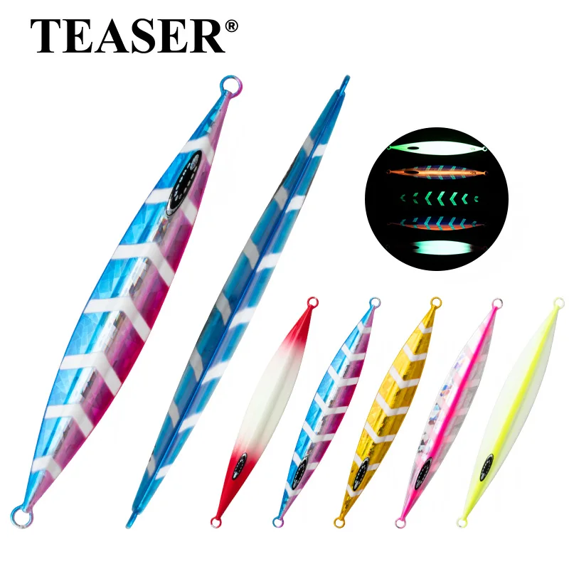 Jig de metal TEASER J131 luminoso para agua salada – Jigging - imagen 2
