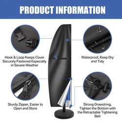 Funda impermeable Oxford para sombrilla de jardín – Resistente intemperie