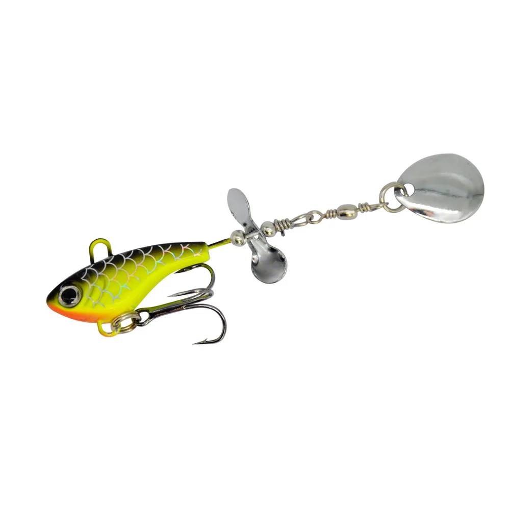 Spinnerbait giratorio con hélice y cuchara tipo jig para agua - imagen 2