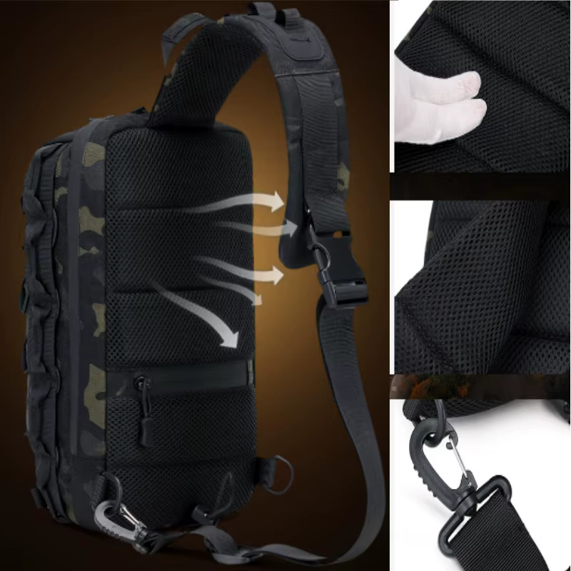 Bolsa de Pecho Táctica para Pesca – Mochila Cruzada - imagen 2