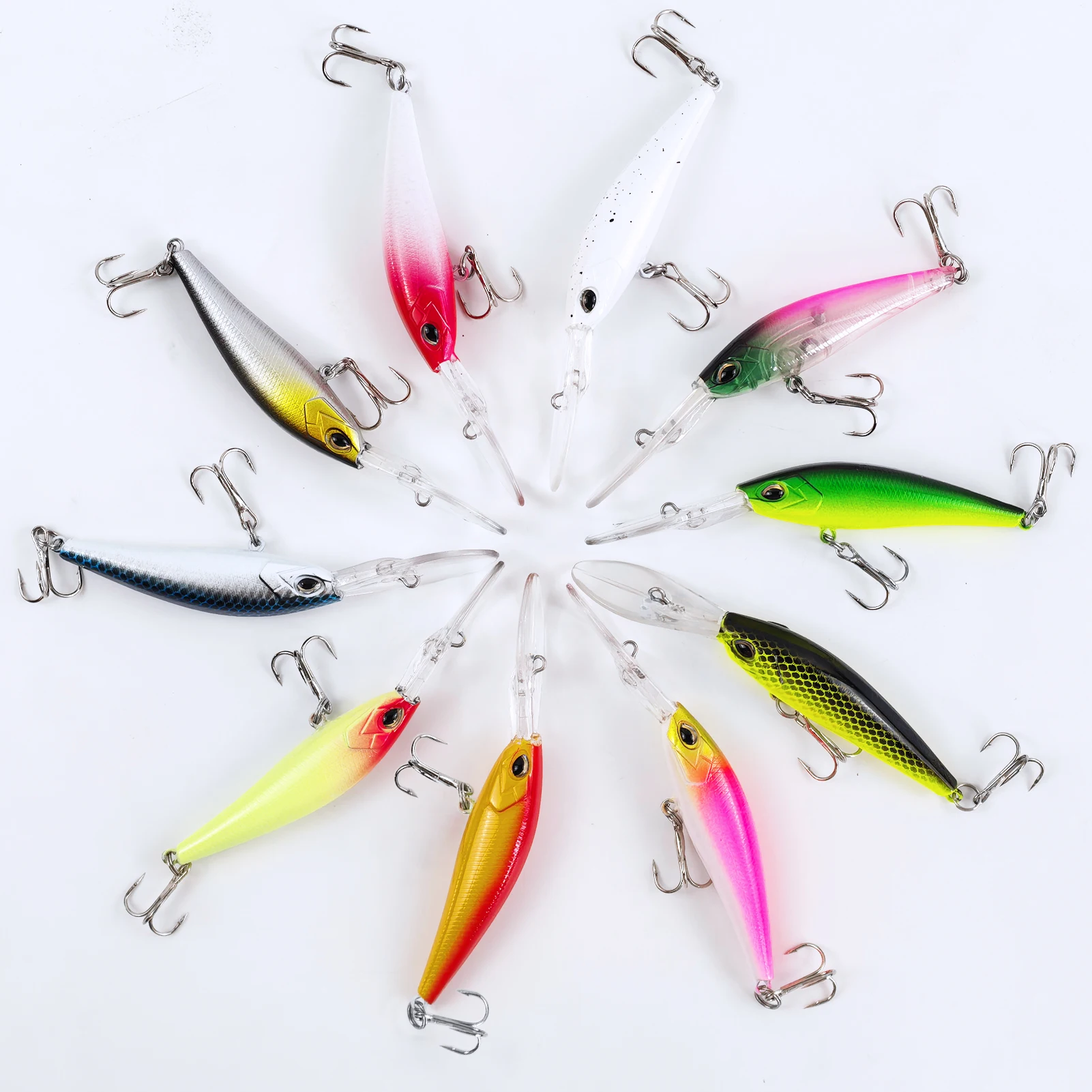 Wobbler Minnow FREE FISHER de lengua larga Crankbait - imagen 4