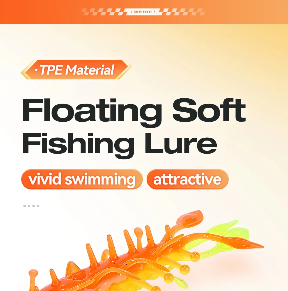 Señuelo blando flotante de TPE con diseño de pepino de mar