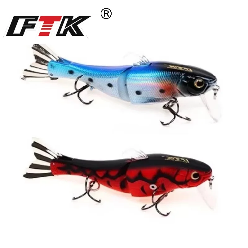FTK Swimbait minnow duro con ojos tridimensionales multiariculado