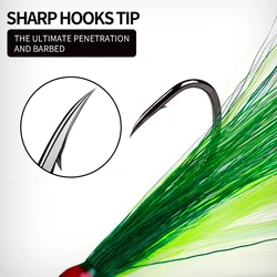 Mosca streamer bucktail PROBEROS para trucha y lubina con teaser