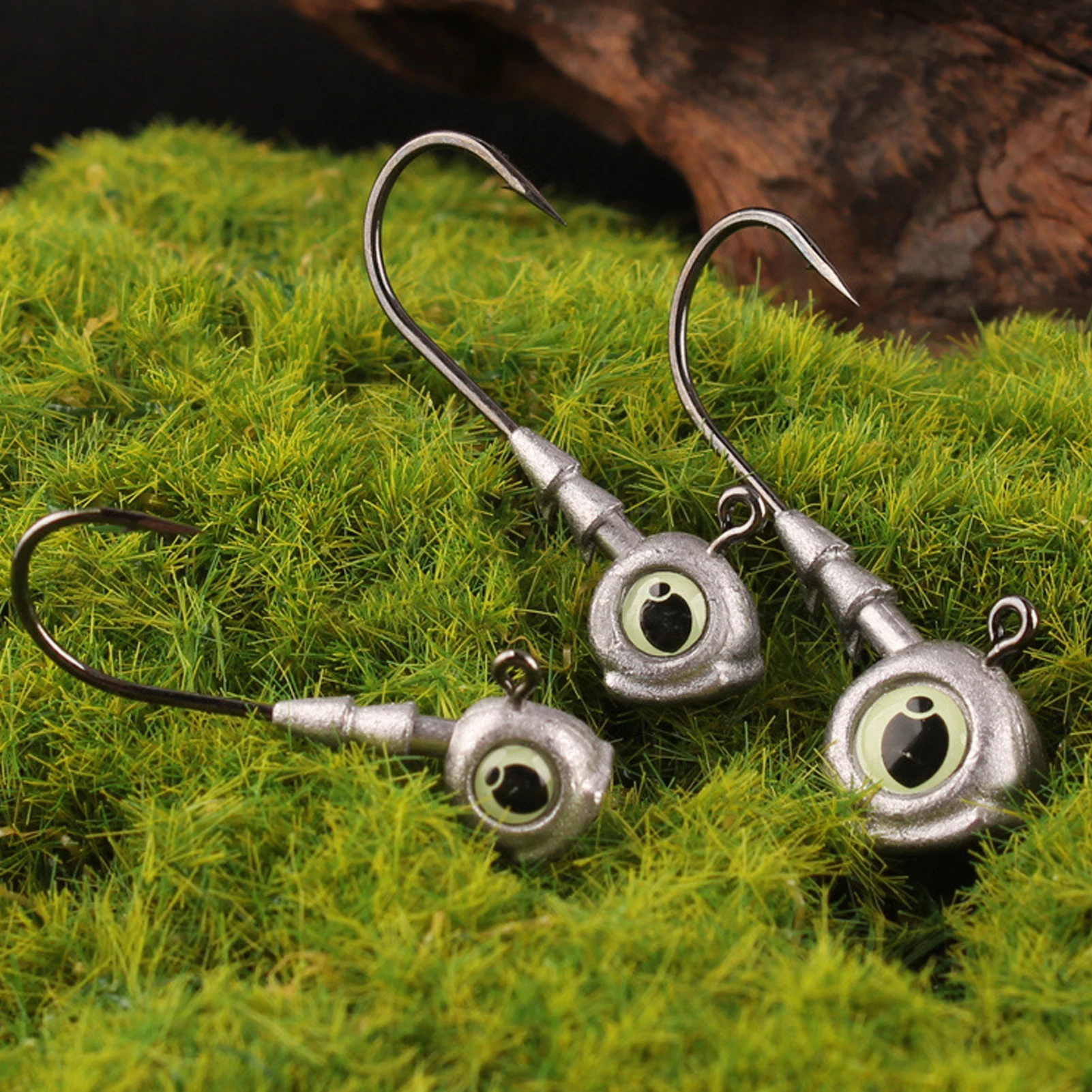 FREE FISHER Jig Head con ojo 3D luminoso para Texas y swimbaits - imagen 5