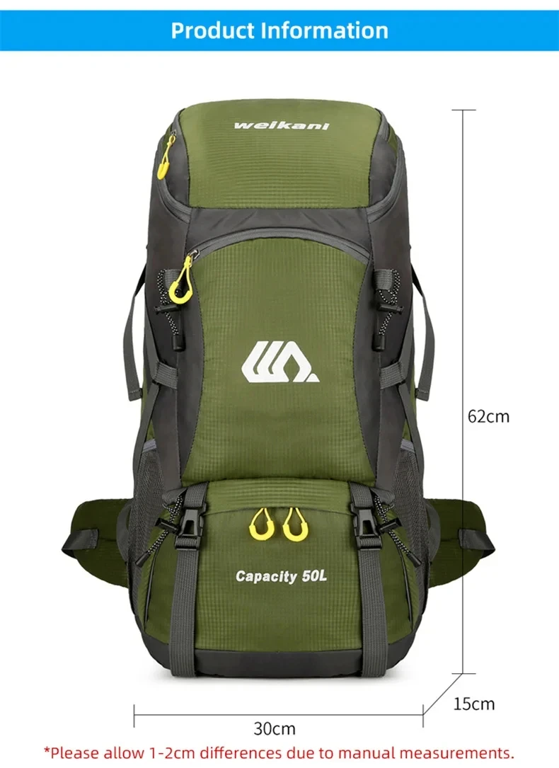 Vista de la mochila scione en azul profundo