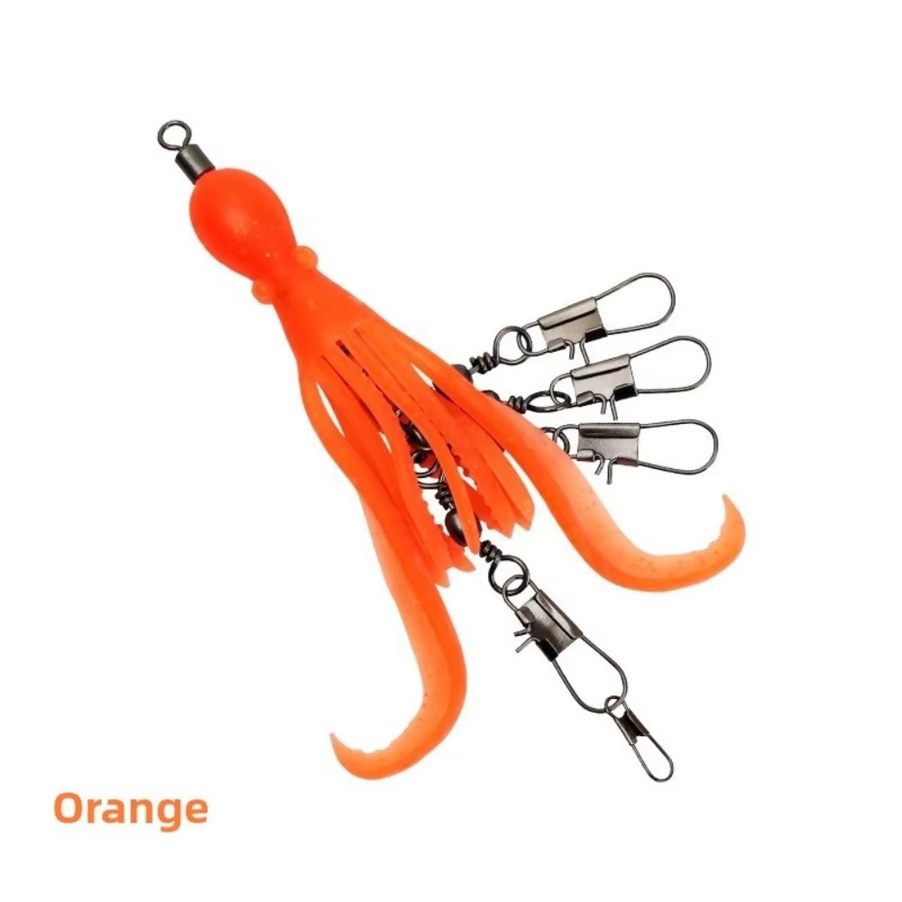 Carnada pulpo silicona anillo sólido conector – set pins pesca - imagen 3