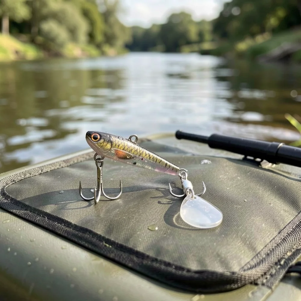 Señuelo vibratorio Spintail con anzuelos triples y lentejuelas ruidosas - imagen 2