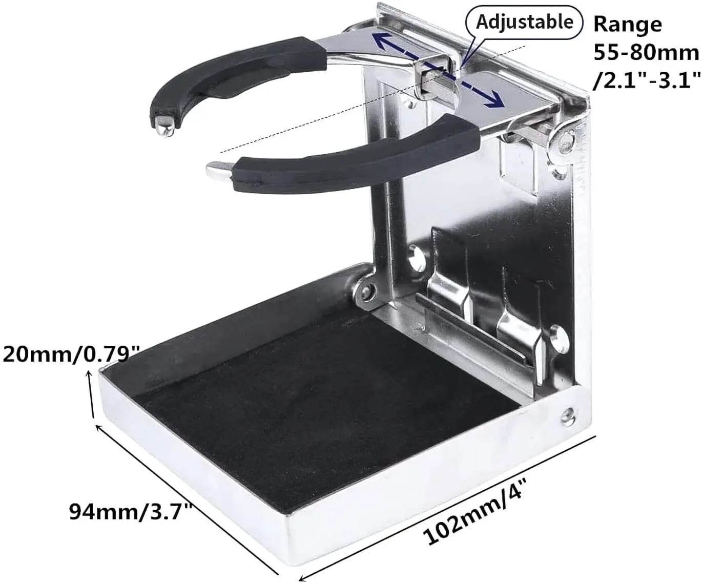 Portavasos plegable acero inoxidable para pesca en kayak - imagen 2