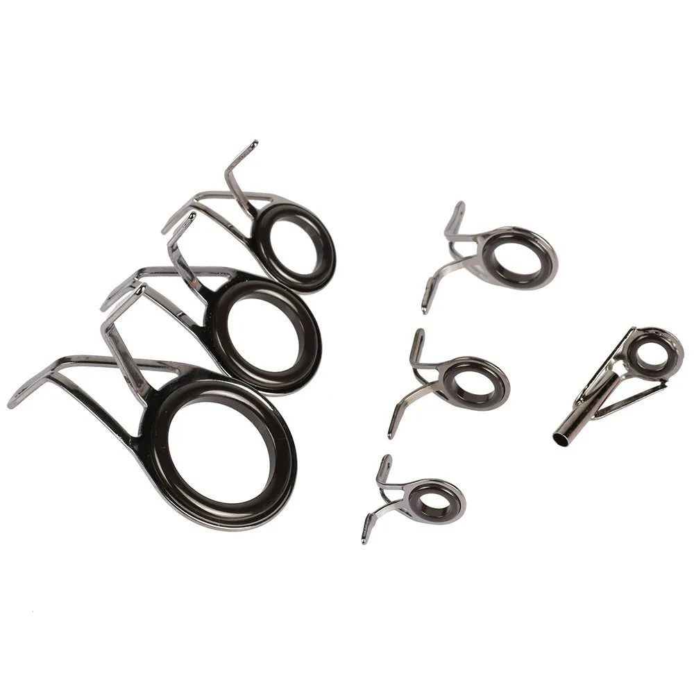 Kit reparación cañas pesca guías punteras acero inoxidable herramientas
