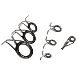 Kit reparación cañas pesca guías punteras acero inoxidable herramientas