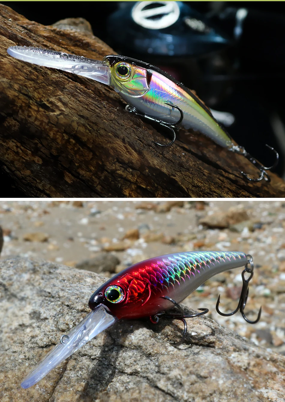 Acabados y colores disponibles del señuelo