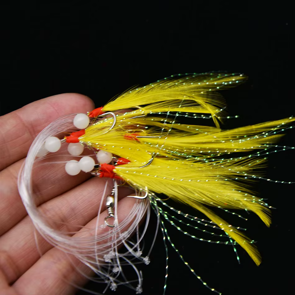 JYJ Sabiki – Cebo de plumas para agua salada - imagen 4