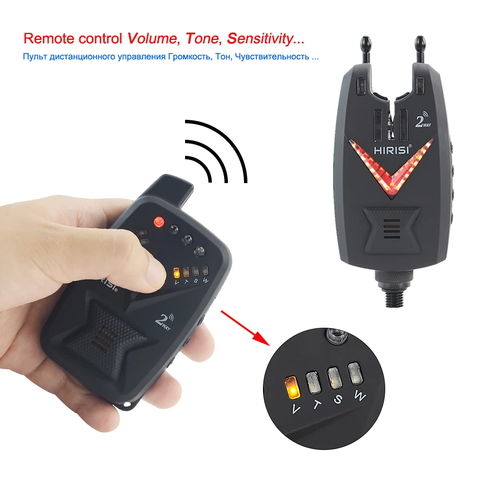 Hirisi alarma de pesca carpa inalámbrica S3 de doble vía - imagen 2