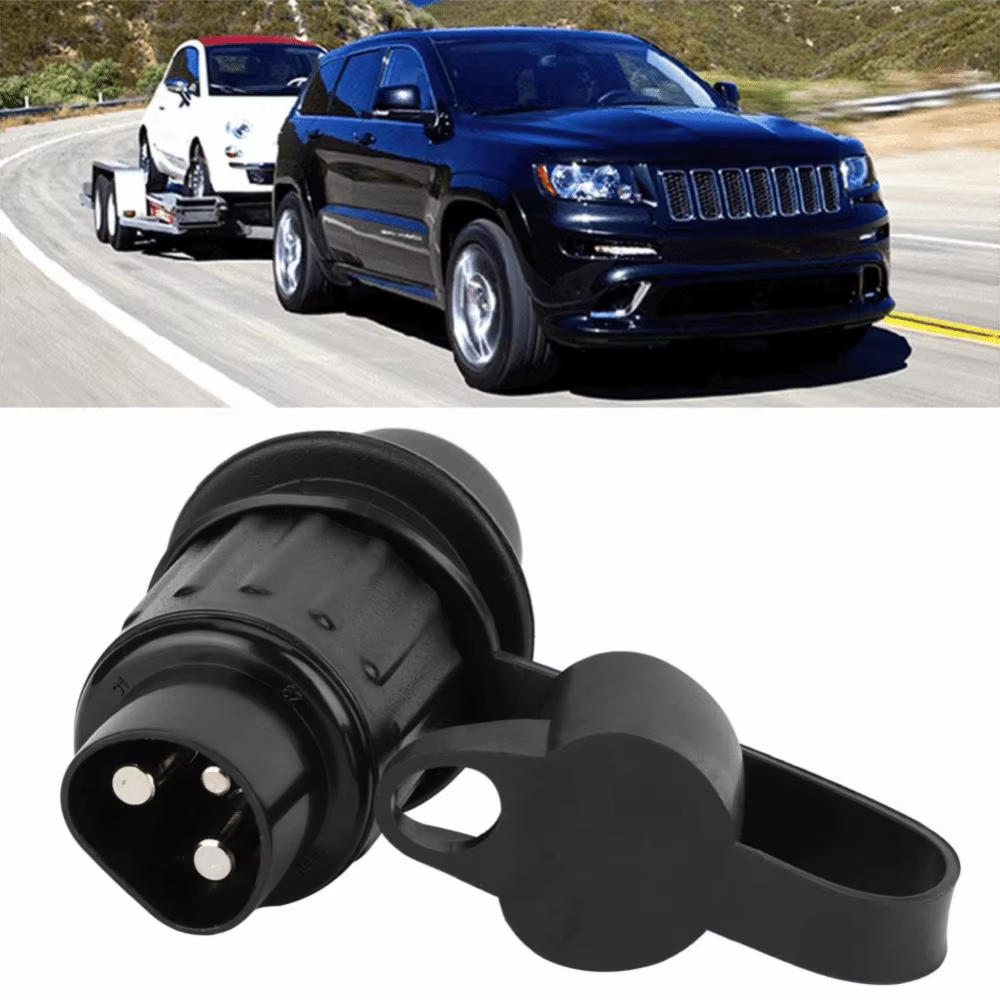 Adaptador de cableado para remolque de tres pines negro - imagen 3