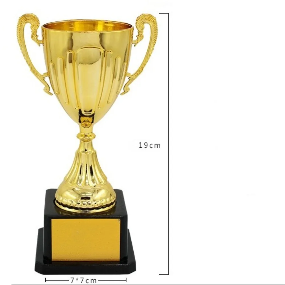 Trofeo de plástico dorado pequeño, modelo de honor