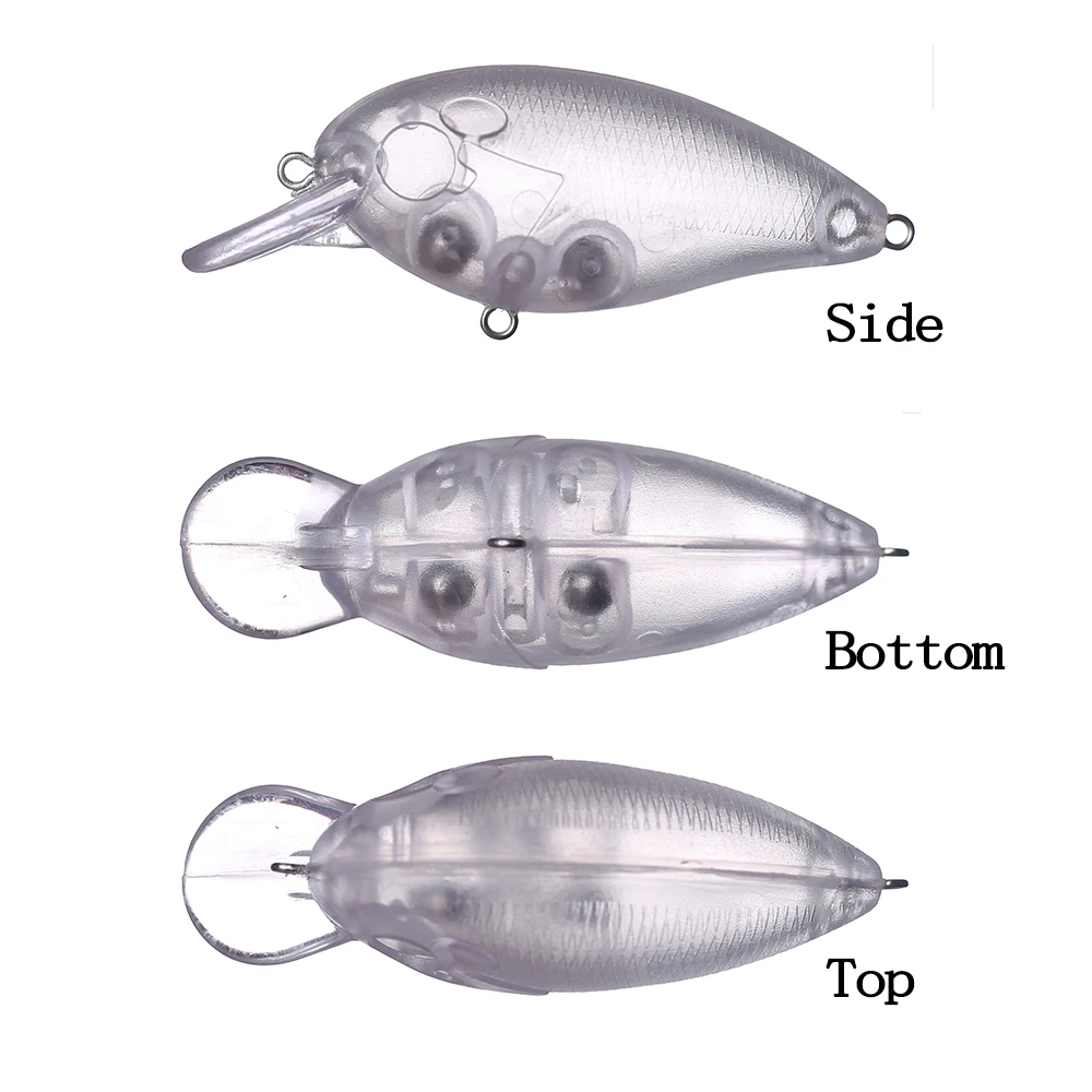 Chan'sHuang Crankbait de Buceo Poco Profundo 6cm 6g – Cebo en Blanco DIY - imagen 4