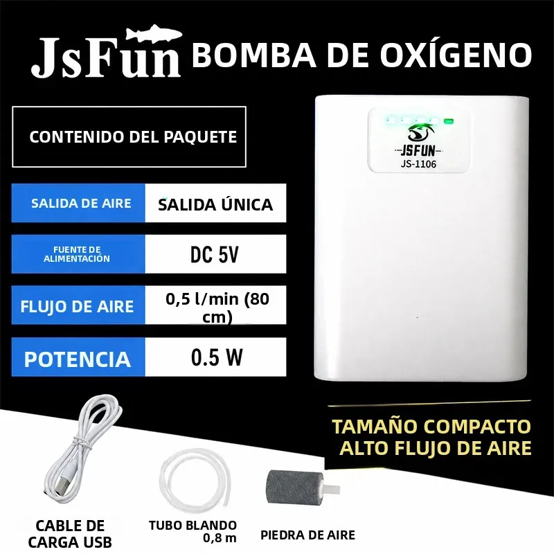 Bomba de Oxígeno Recargable USB, Aireador Ultrasilencioso Portátil - imagen 4