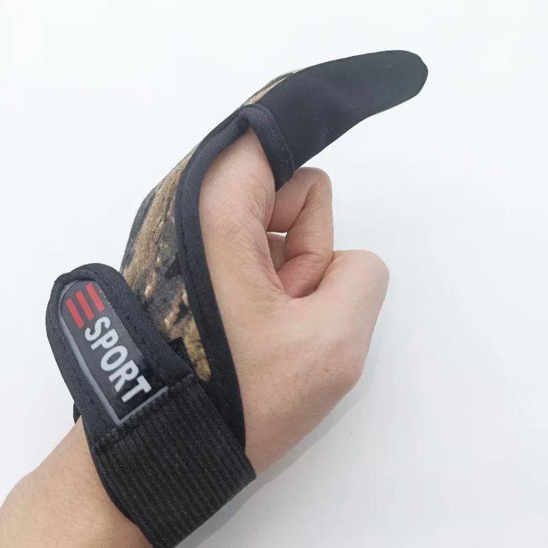Guante de pesca camuflaje un dedo con hebilla unisex - imagen 3