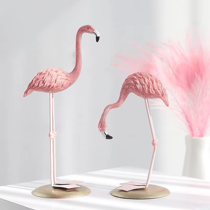 Figuras de pesca en resina para escritorio y hogar – flamenco - imagen 3