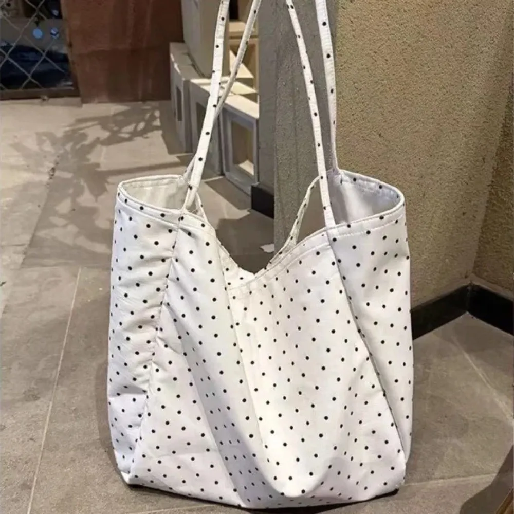 Bolso de lona lunares para mujer, de hombro versátil - imagen 4