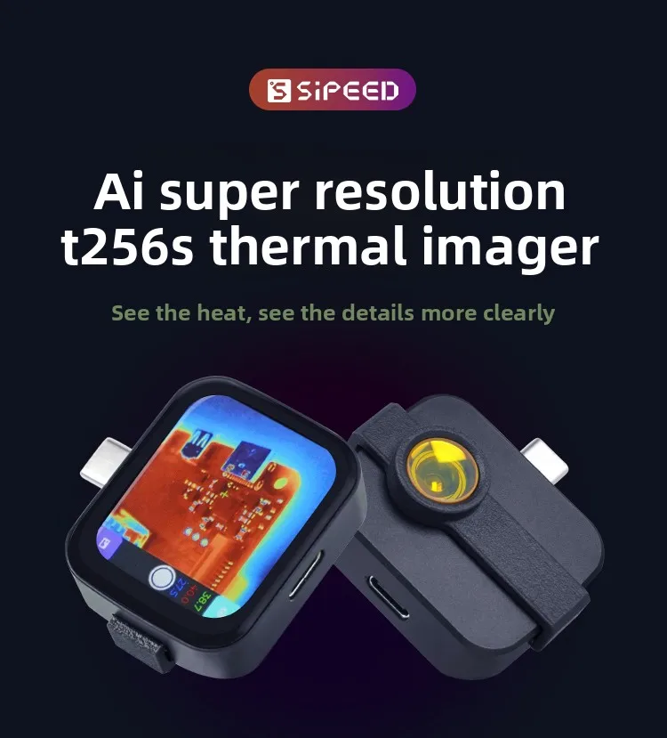 Cámara termográfica conectada a dispositivo USB-C