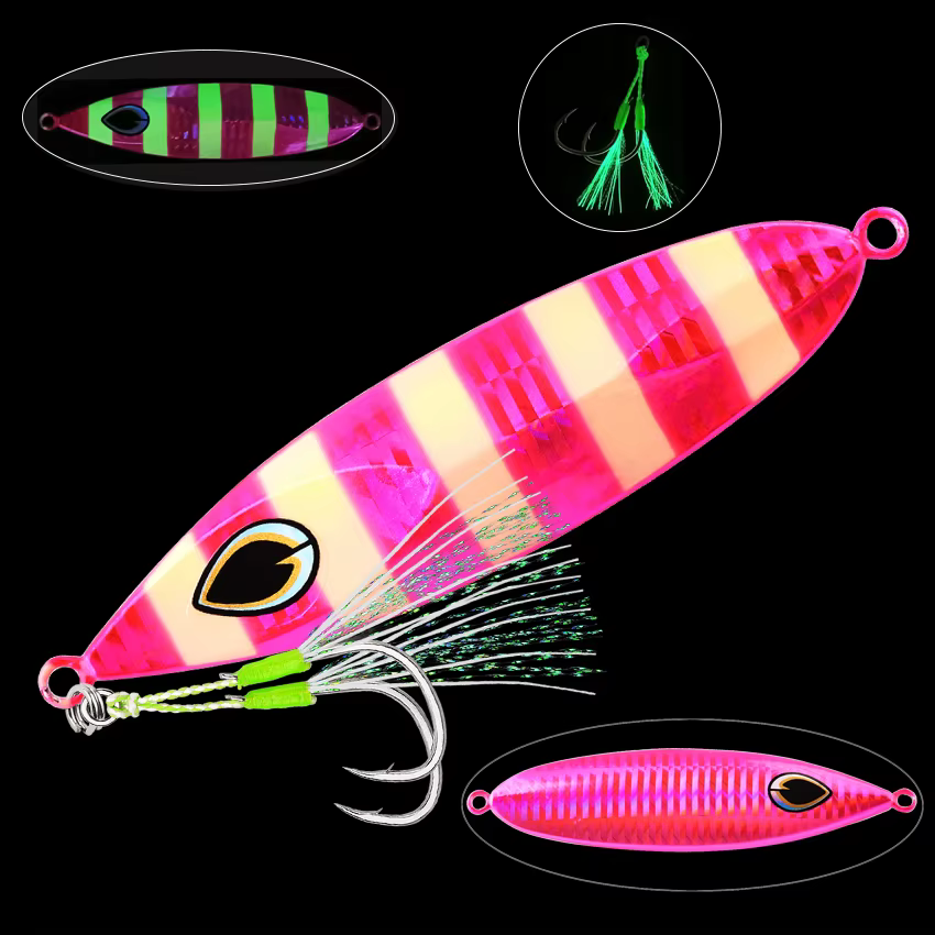 Señuelo Slow Jig Metal con Assist Hook para Atún y Lubina - imagen 3