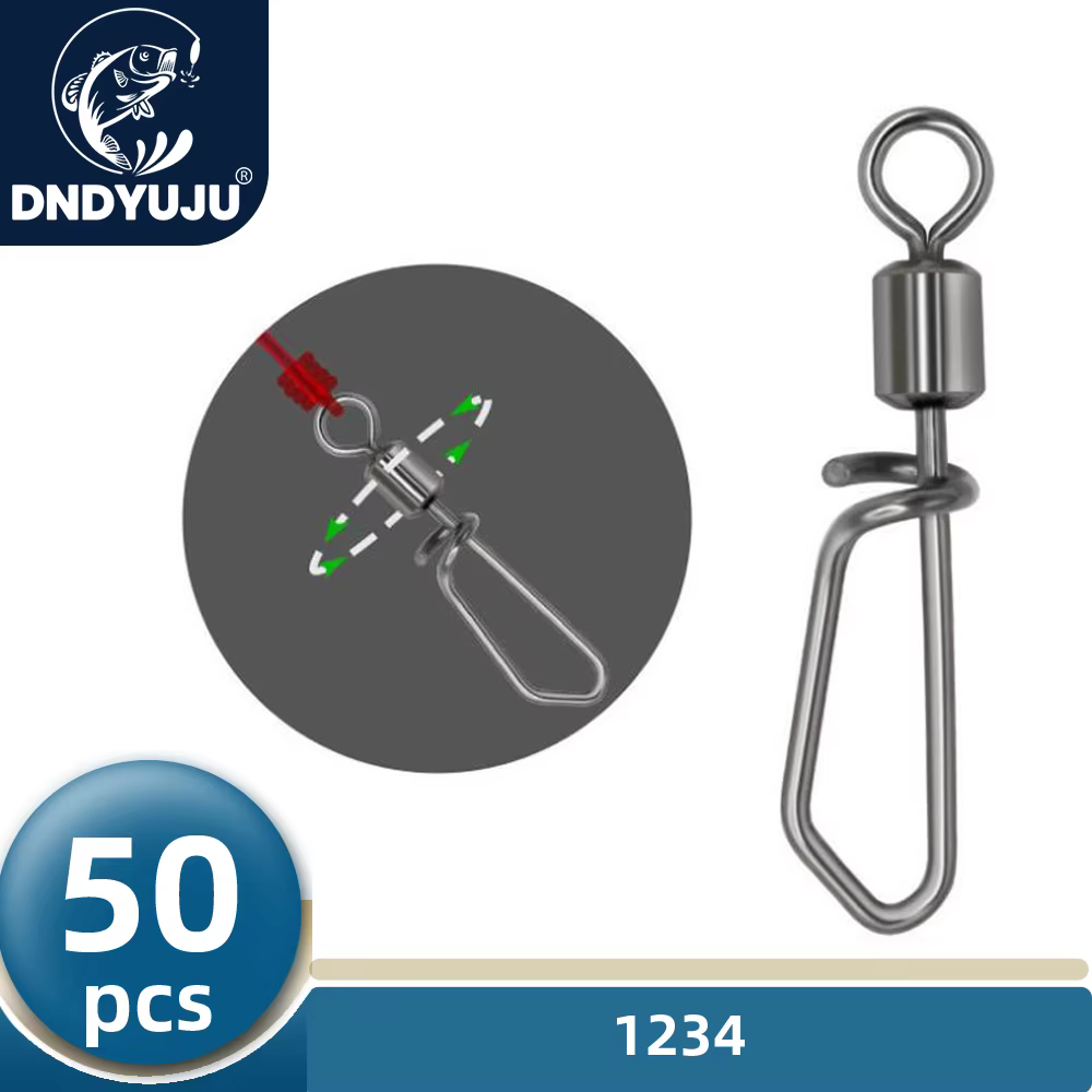 DNDYUJU Giratorios Snap Acero Inox con Rodamiento – Señuelos - imagen 3