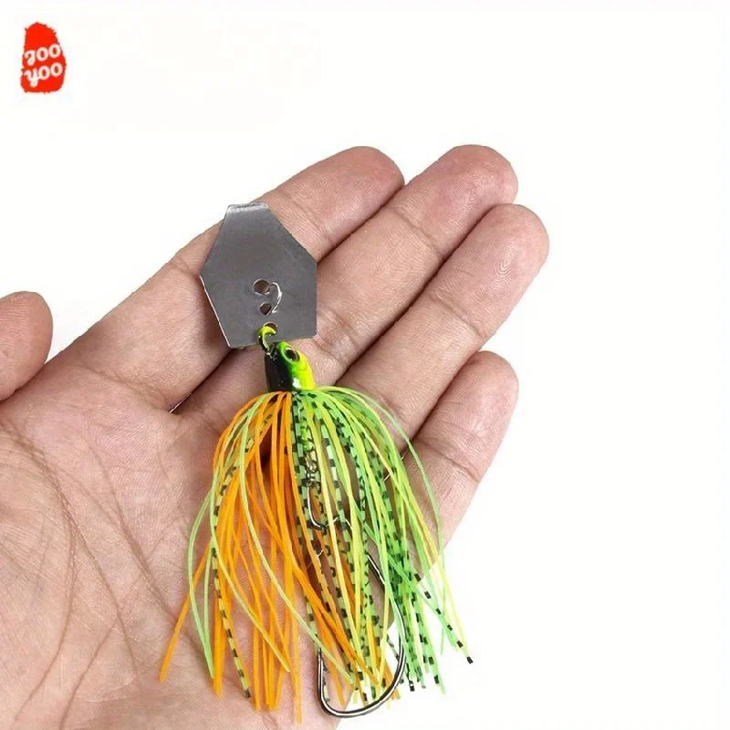 Chatterbait sin malezas con lentejuelas giratorias