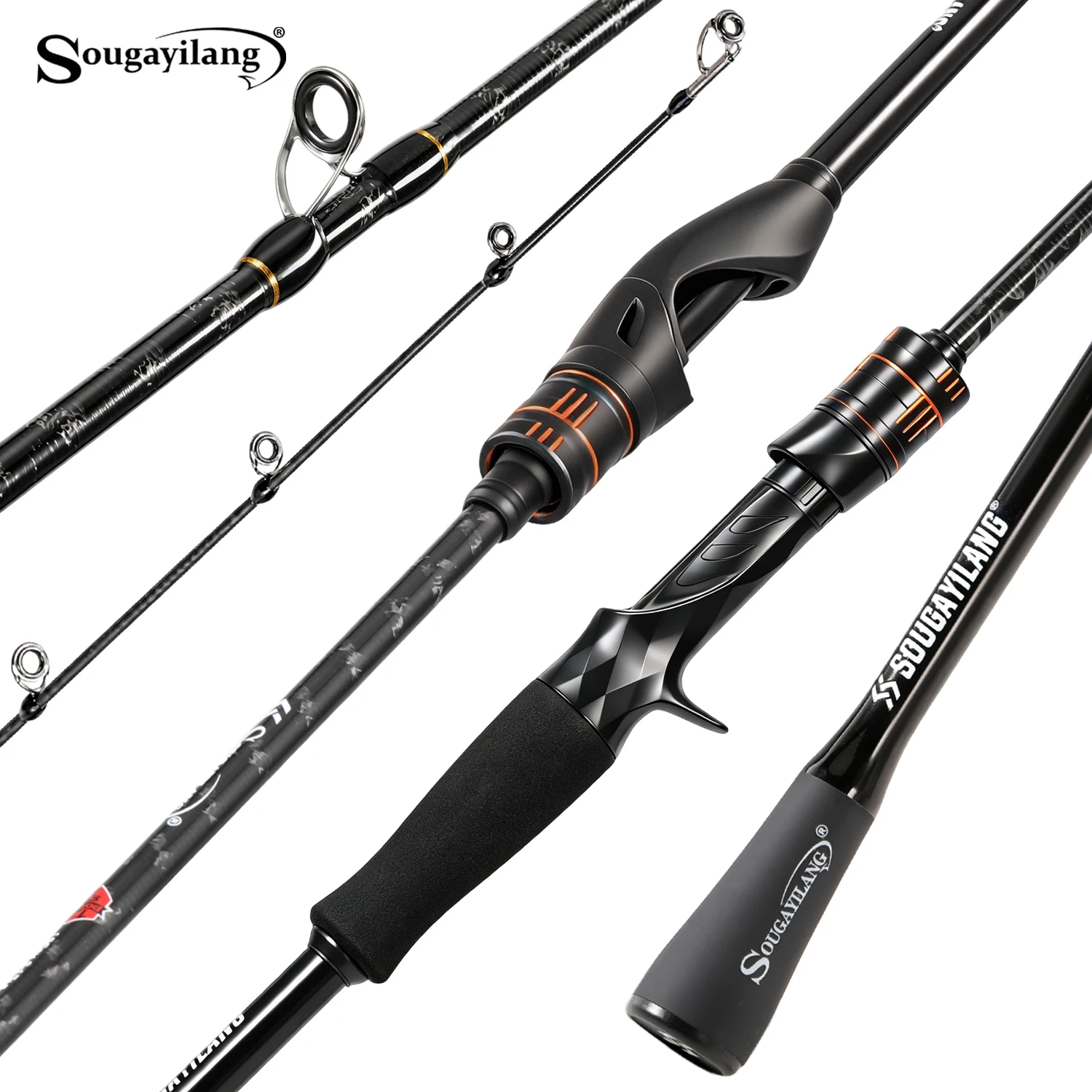 Sougayilang 36T caña de spinning de carbono, punta sólida para lubina - imagen 5