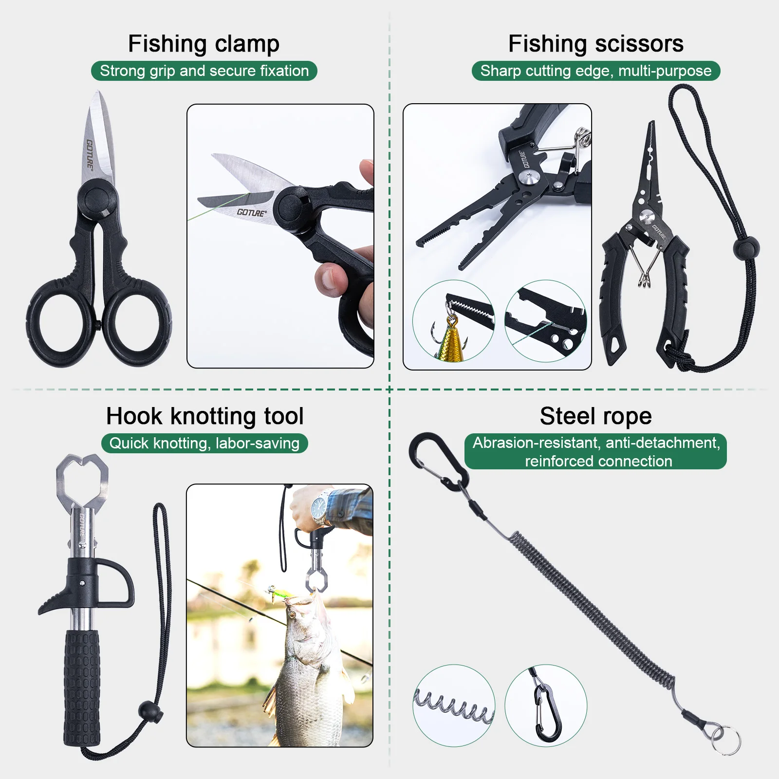 Mochila pesca Goture completa: caña telescópica, carrete - imagen 4