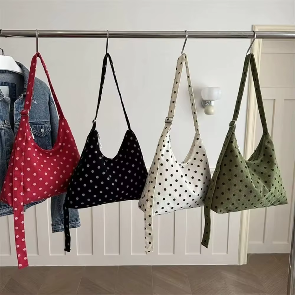 Bolso Hombro Mujer Diseño Puntos con Gran Capacidad - imagen 4