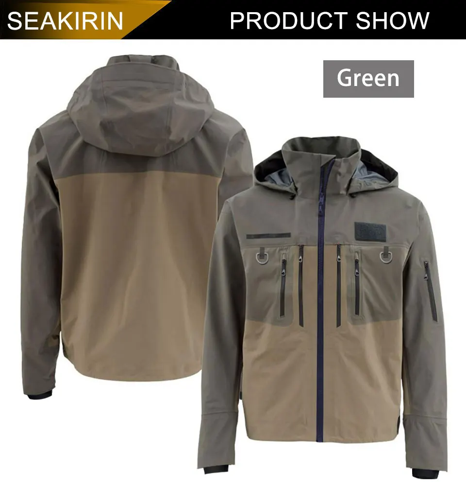 Bolsillos organizados en chaqueta de pesca Seakirin