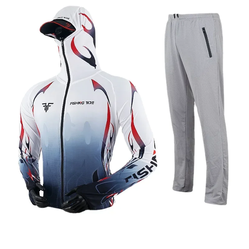 Camisas transpirables hielo con capucha para pesca y protección solar - imagen 4