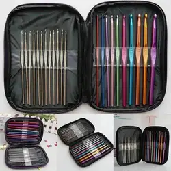 Kit de ganchillo y tejido portátil en estuche, para costura DIY