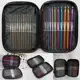 Kit de ganchillo y tejido portátil en estuche, para costura DIY