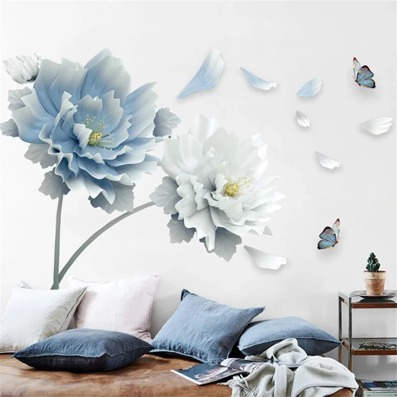 Pegatinas de Pared Extraíbles 3D Mariposa y Loto – Decoración Salón - imagen 3