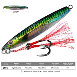 Cuchara jigging PROBEROS con anzuelos auxiliares para agua salada