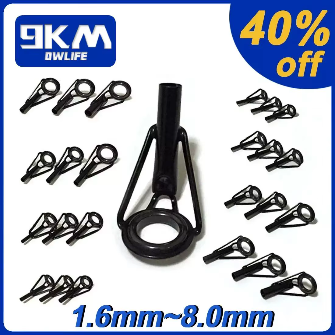 Kit reparación guías caña pesca - Acero inoxidable y cerámica - imagen 2