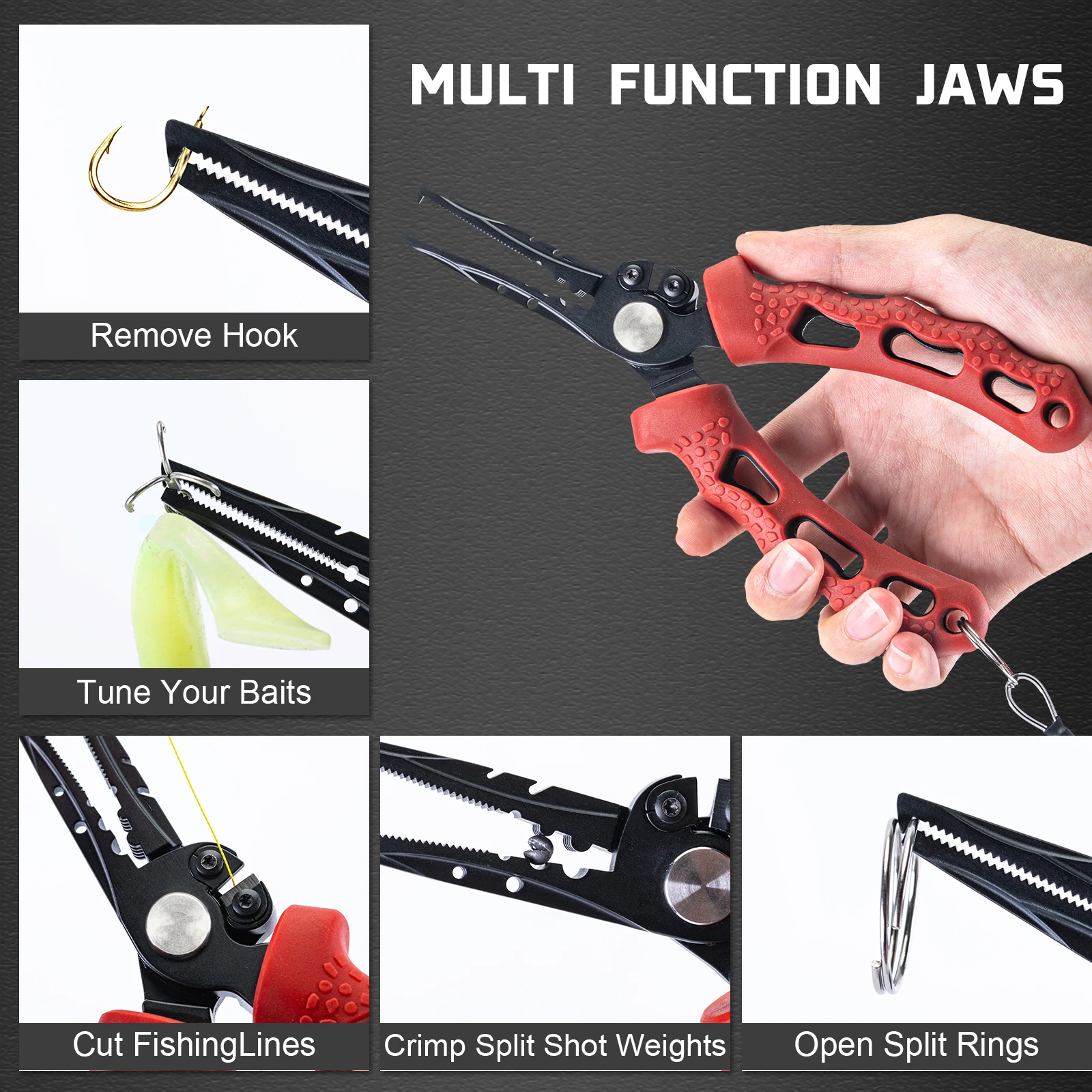 Alicates para pesca en hielo y guantes