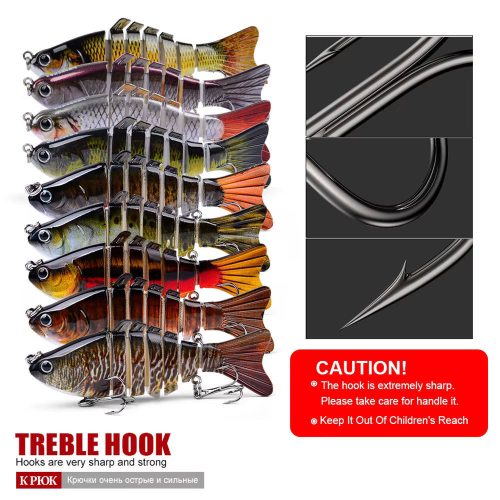 Swimbait Proberos realista 7 segmentos – 10cm multiarticulado - imagen 3