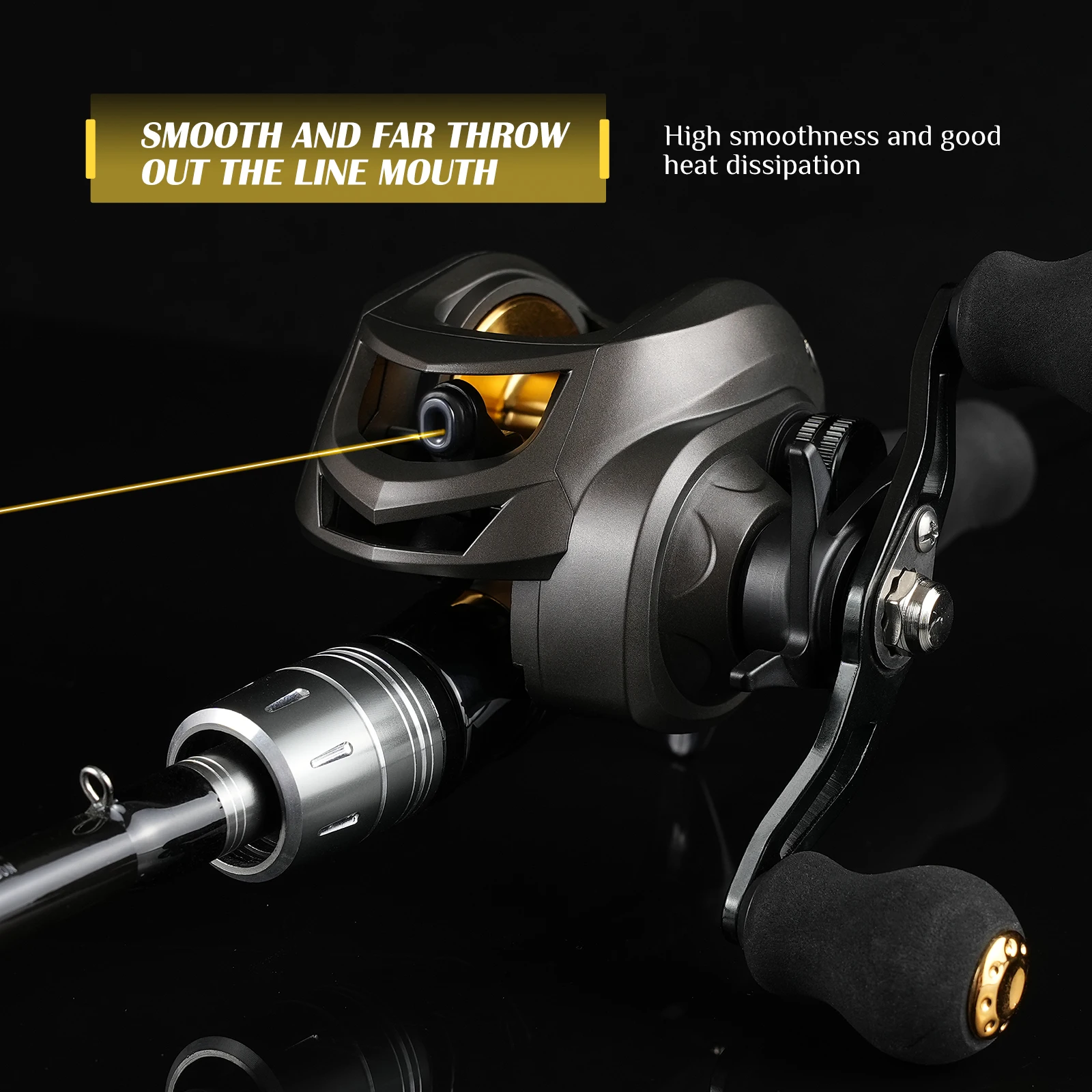 Rooblinos AK Series – Carrete Baitcasting Agua Dulce y Salada