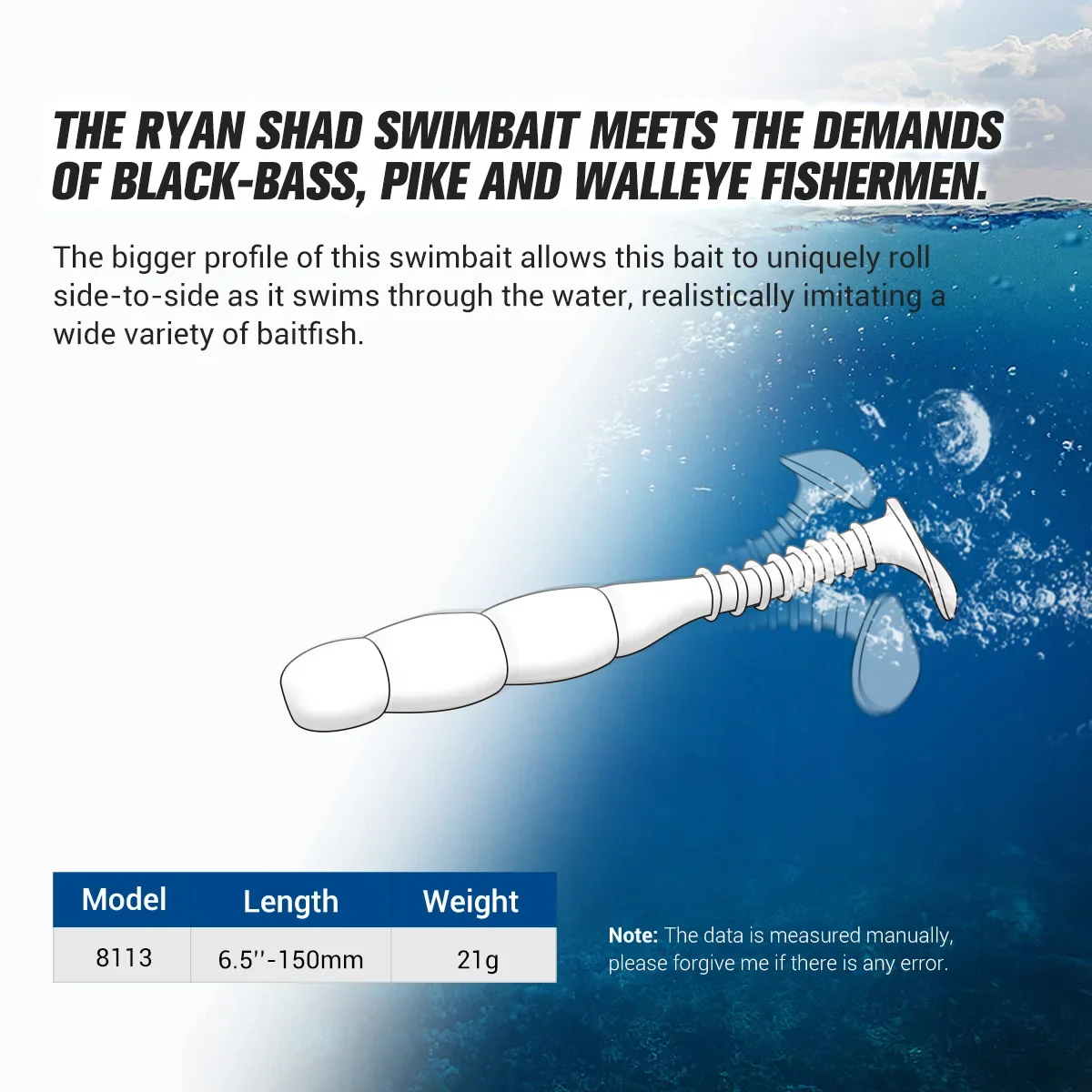 Noeby Jig Head para vinilo imitación swimbait – bass y lucio - imagen 2