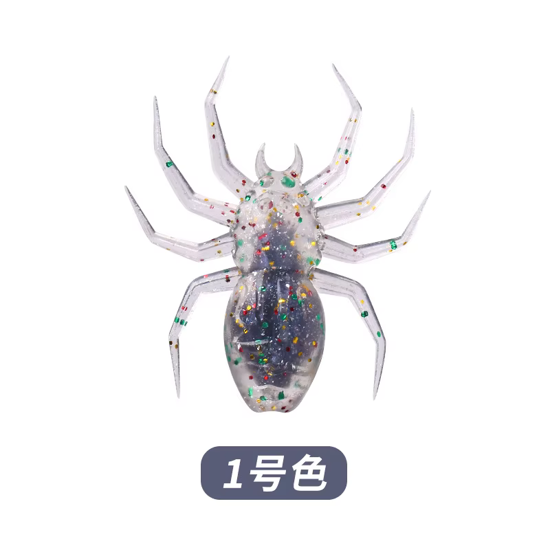 Señuelo araña de vinilo con lentejuelas – Cebo artificial para pesca