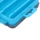 Caja de pesca doble cara con compartimentos y asa para señuelos