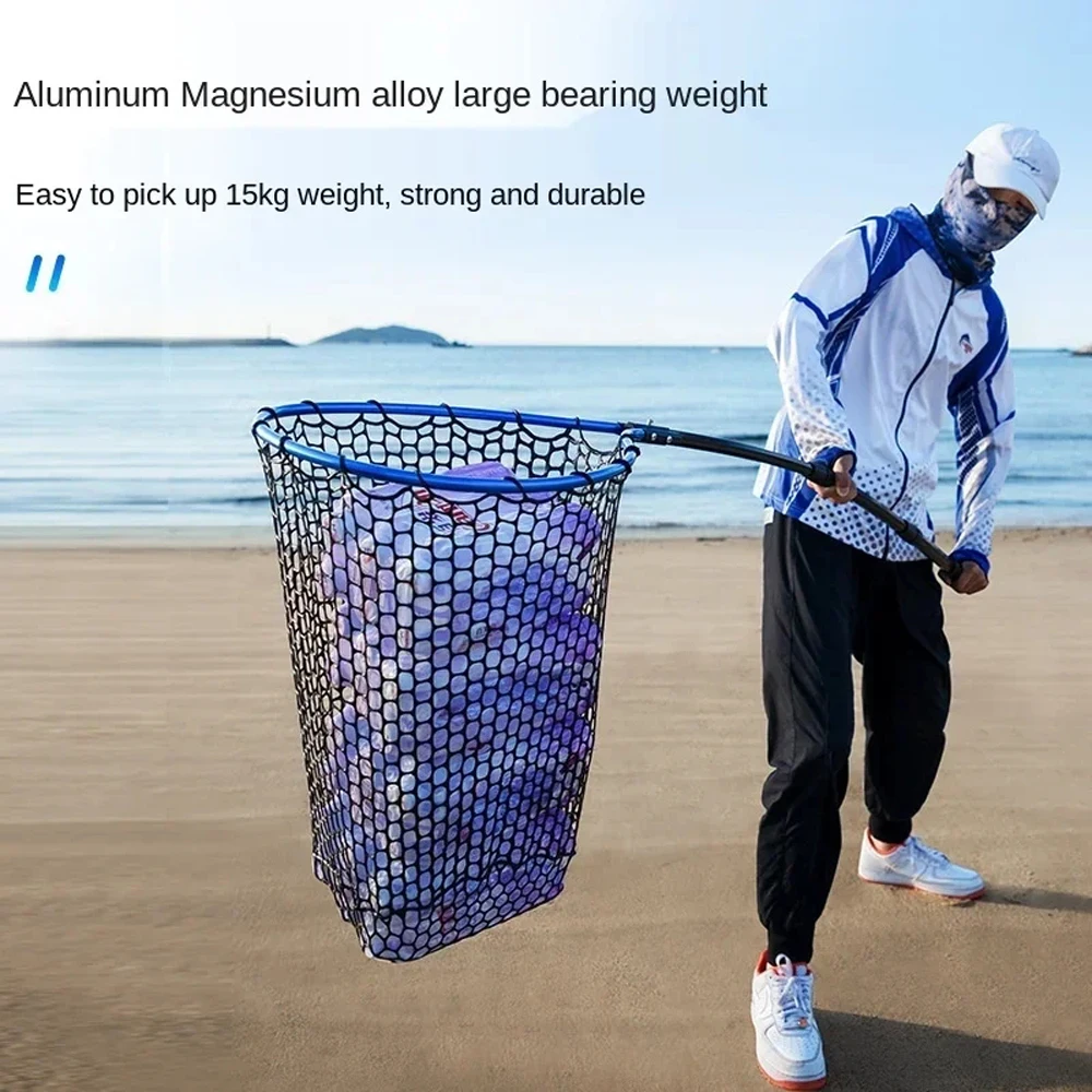 Salabre plegable ultraligero de silicona – Red de mano para pesca en mar - imagen 5