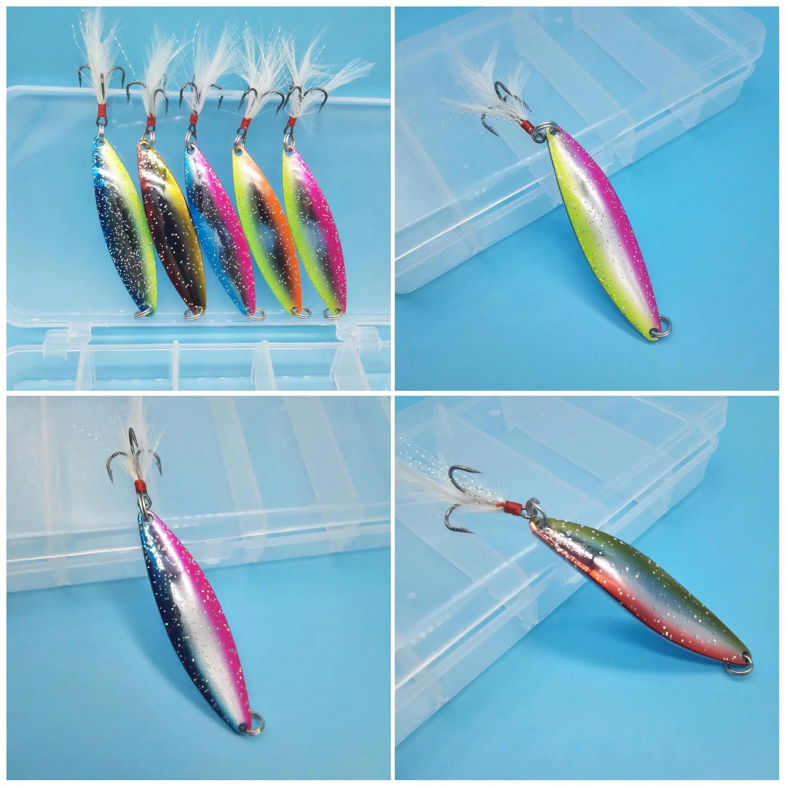 Spinnerbait con flecos tipo cola de gallo