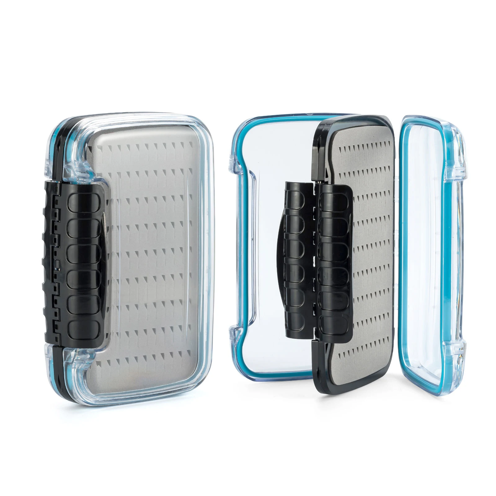 Caja impermeable de doble cara para moscas de pesca