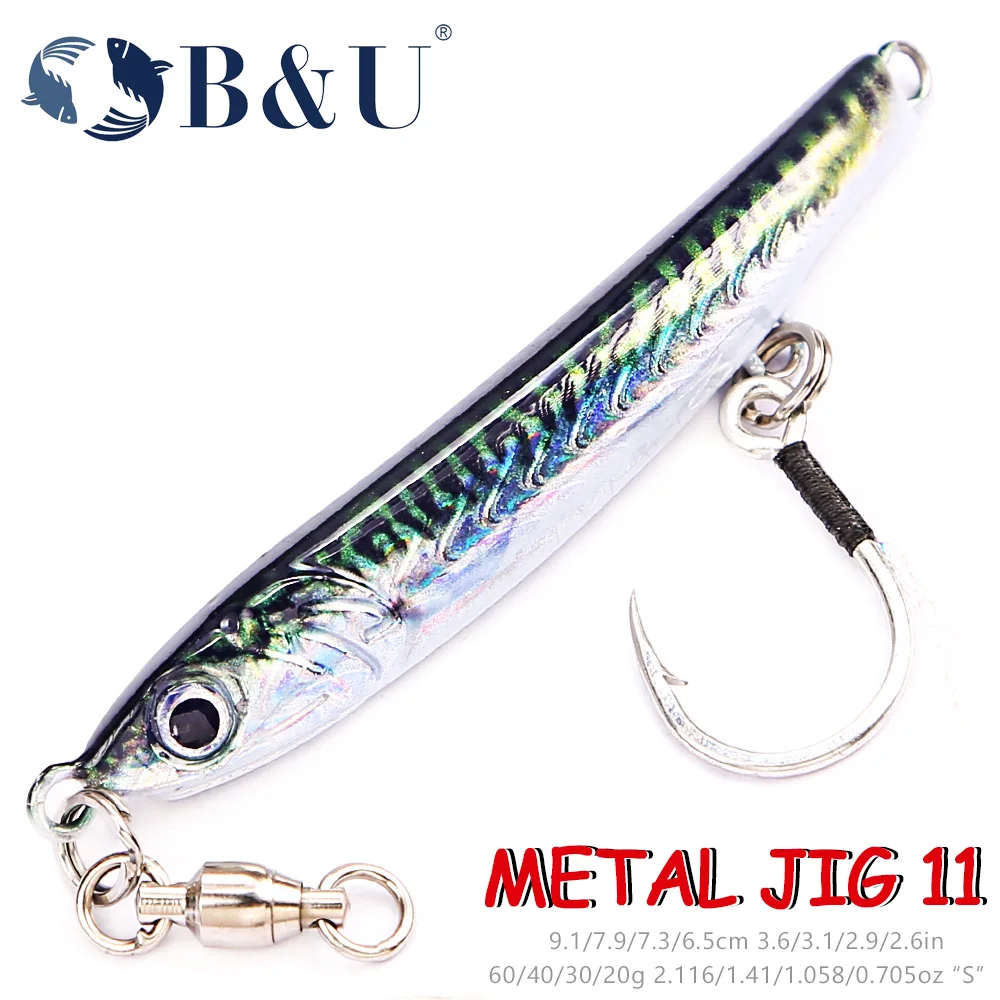 Señuelo Cuchara Metal B & U 3D S – Hundimiento rápido vertical salada