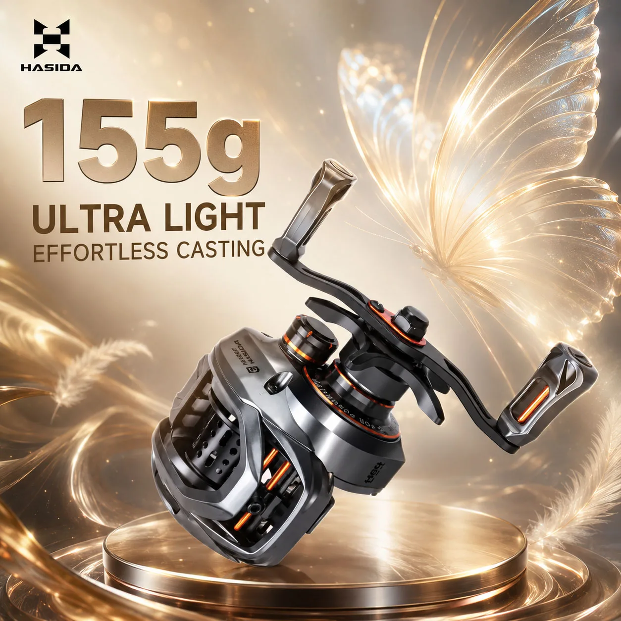 Carrete de pesca HASIDA Butterfly II con micro lure y anti-backlash - imagen 2